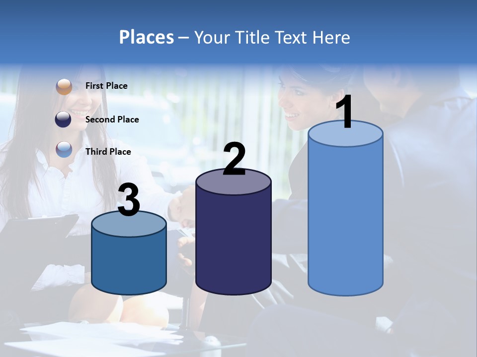 Men Cheerful White PowerPoint Template