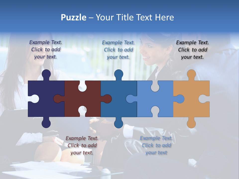 Men Cheerful White PowerPoint Template