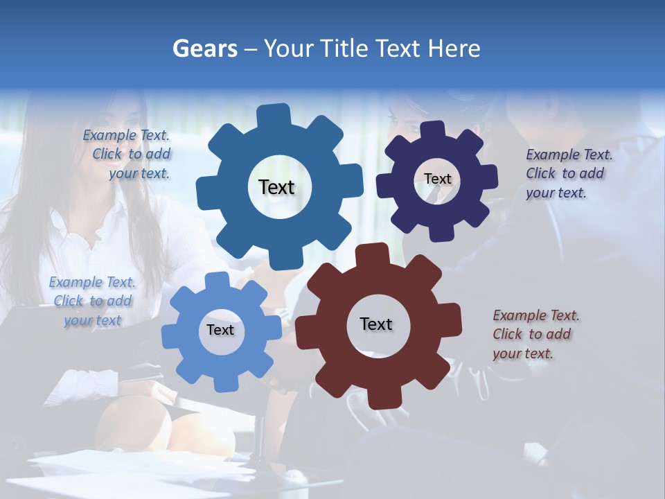 Men Cheerful White PowerPoint Template