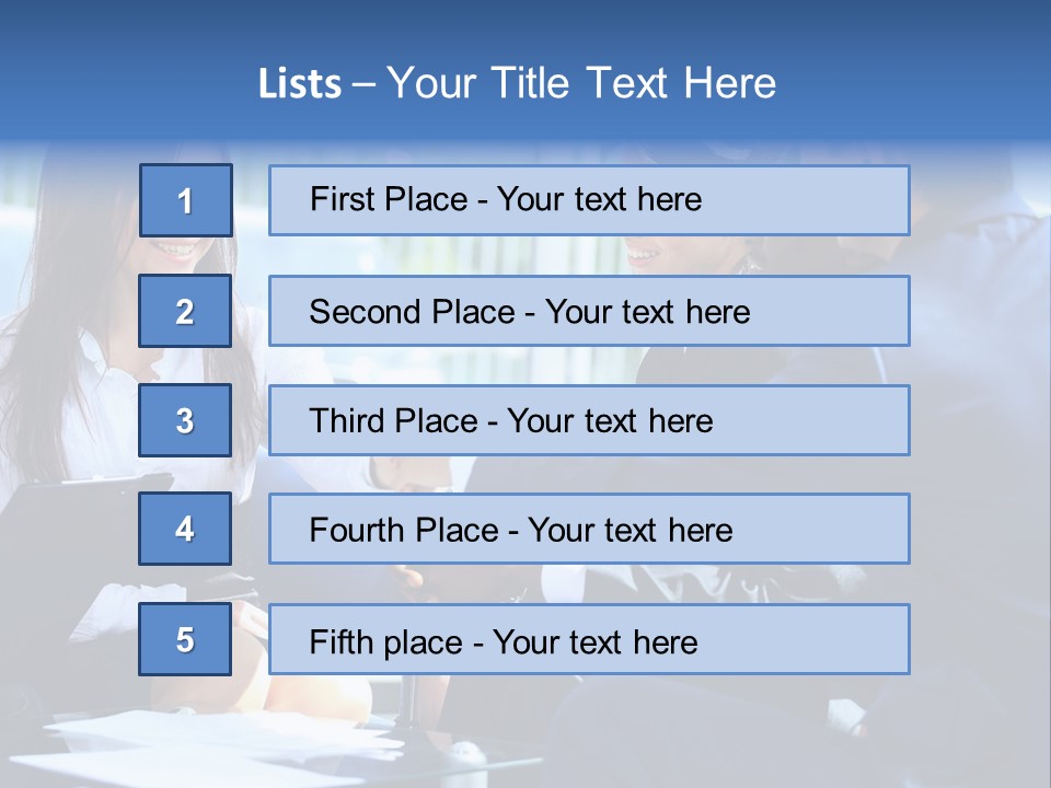 Men Cheerful White PowerPoint Template