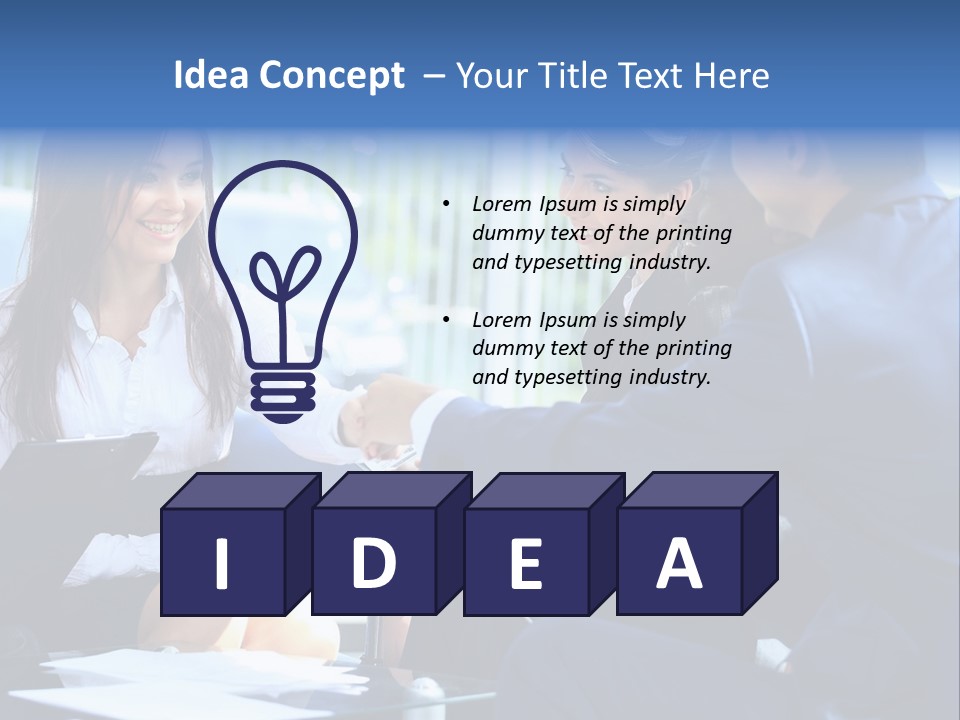 Men Cheerful White PowerPoint Template