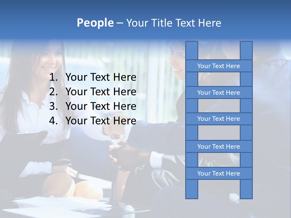 Men Cheerful White PowerPoint Template