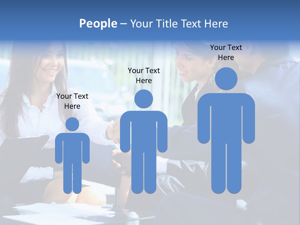 Men Cheerful White PowerPoint Template