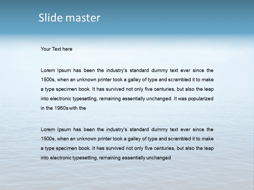 Purity Still Wave PowerPoint Template