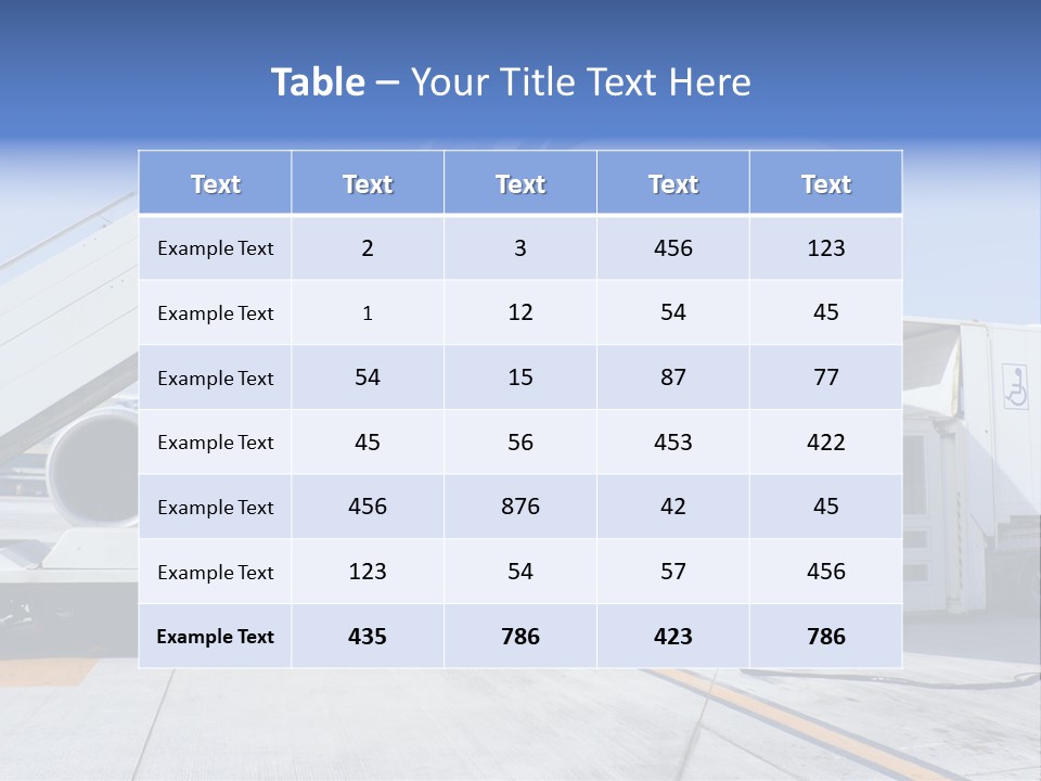 Modern Transportation Airbus PowerPoint Template