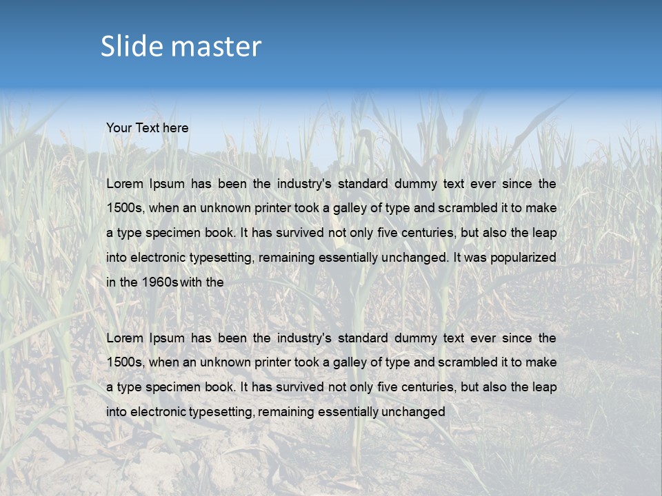 Agriculture Farming Drought PowerPoint Template
