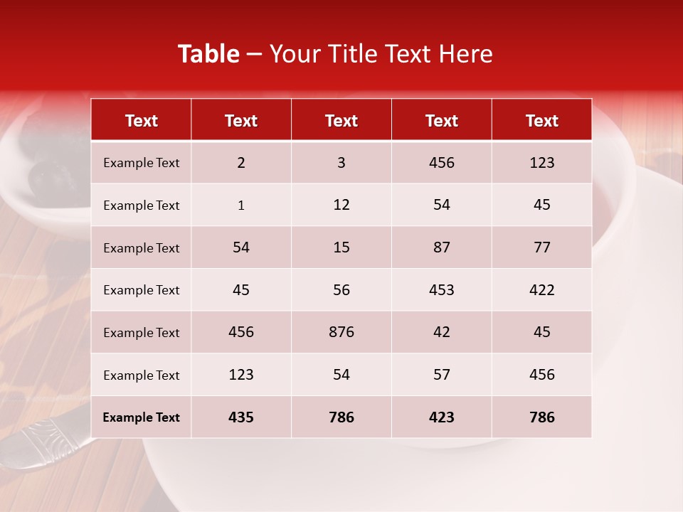 Tea Organic Dish PowerPoint Template
