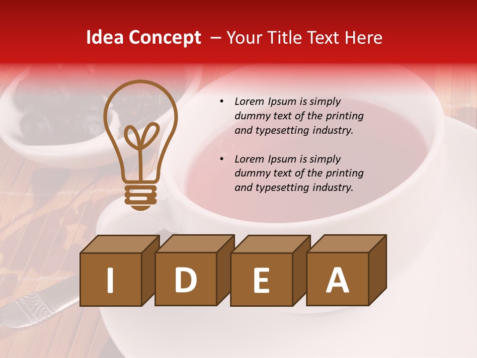 Tea Organic Dish PowerPoint Template