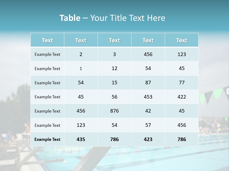 Fitness Activity Aquatics PowerPoint Template