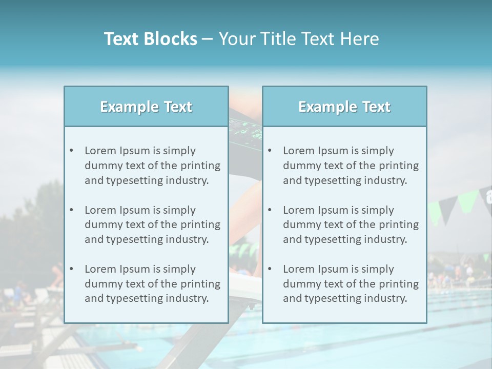 Fitness Activity Aquatics PowerPoint Template