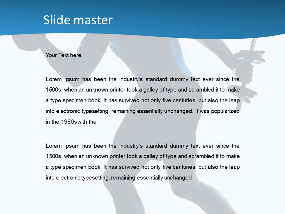 Profile Standing Young PowerPoint Template