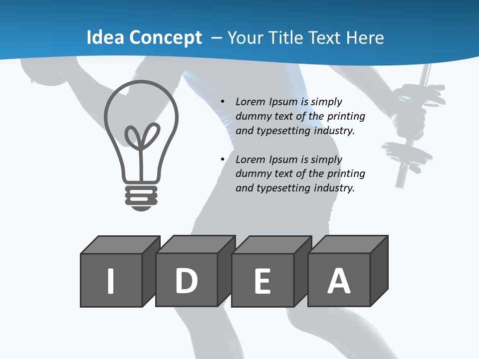 Profile Standing Young PowerPoint Template