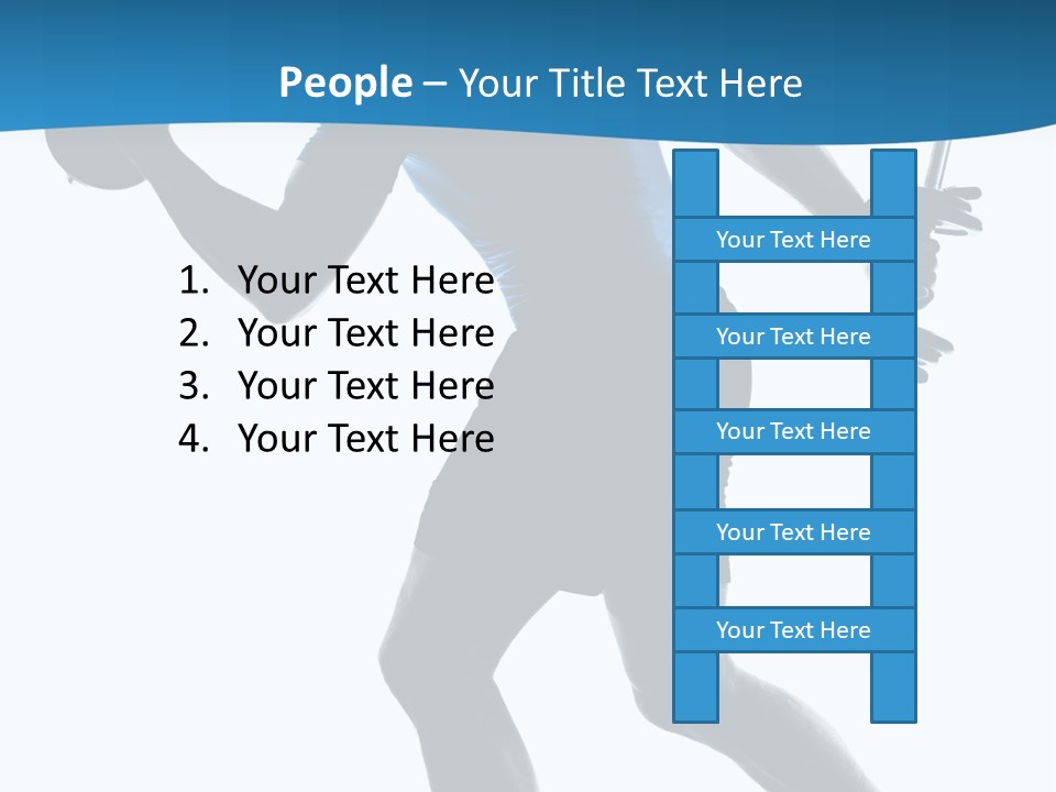 Profile Standing Young PowerPoint Template