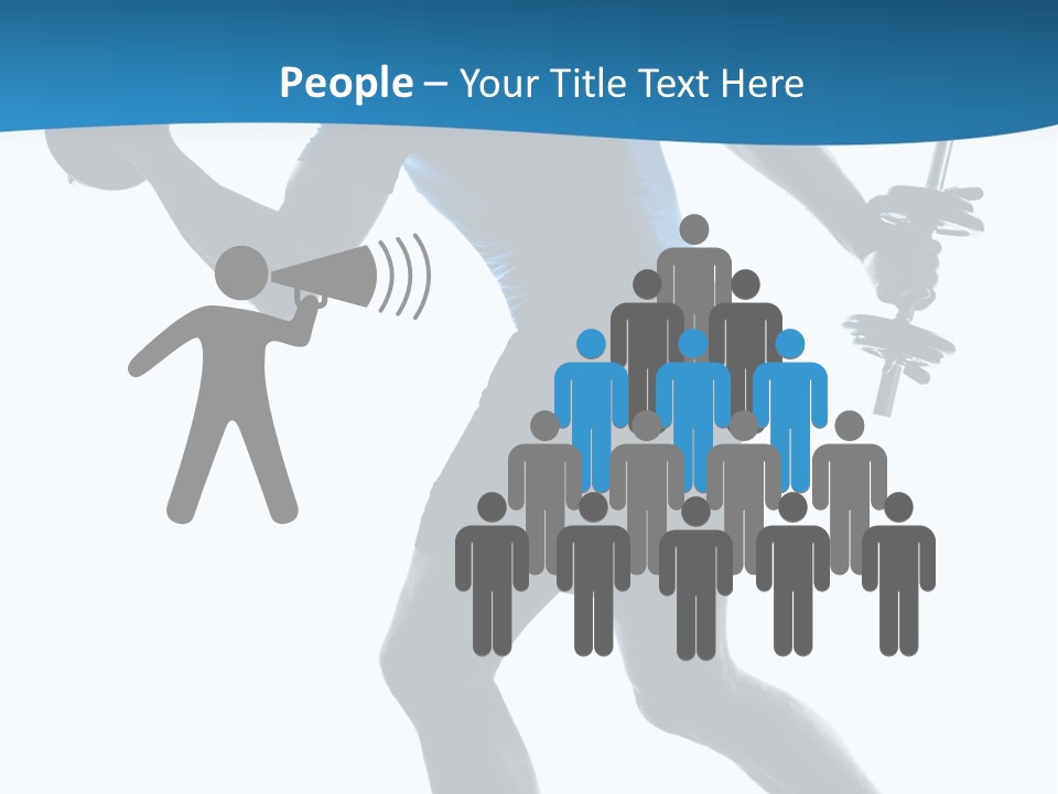 Profile Standing Young PowerPoint Template