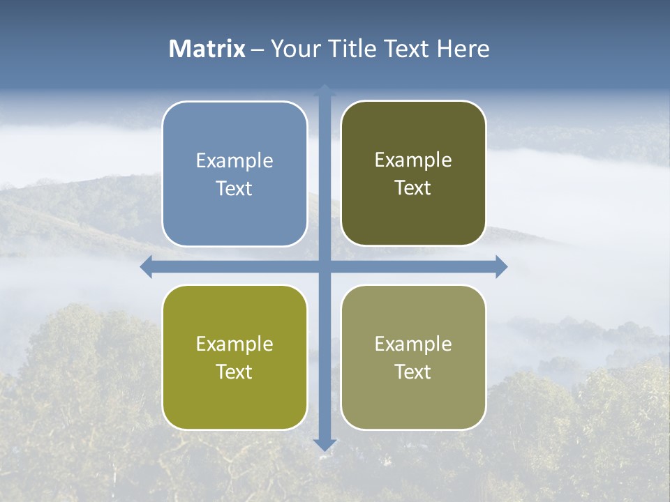 Clouds Valley Ojai Valley PowerPoint Template