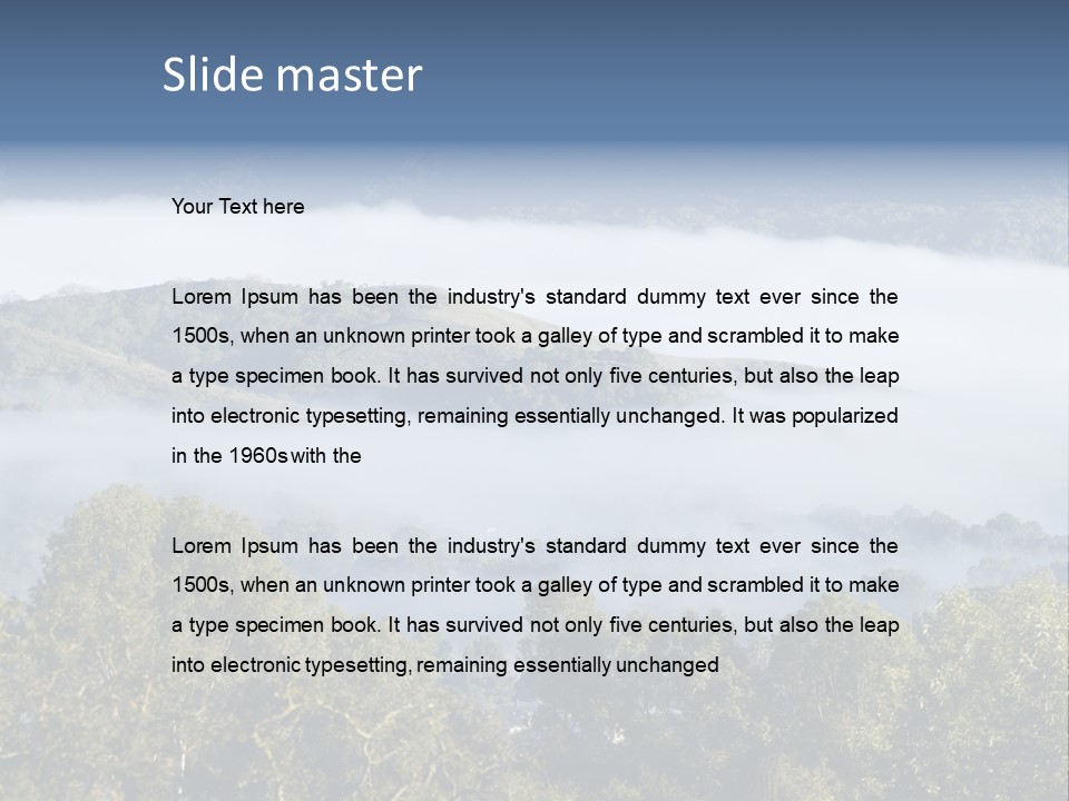 Clouds Valley Ojai Valley PowerPoint Template