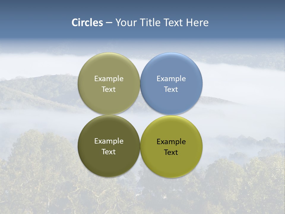 Clouds Valley Ojai Valley PowerPoint Template