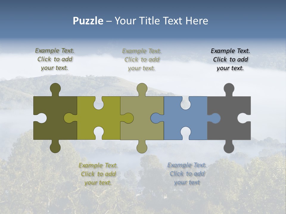 Clouds Valley Ojai Valley PowerPoint Template