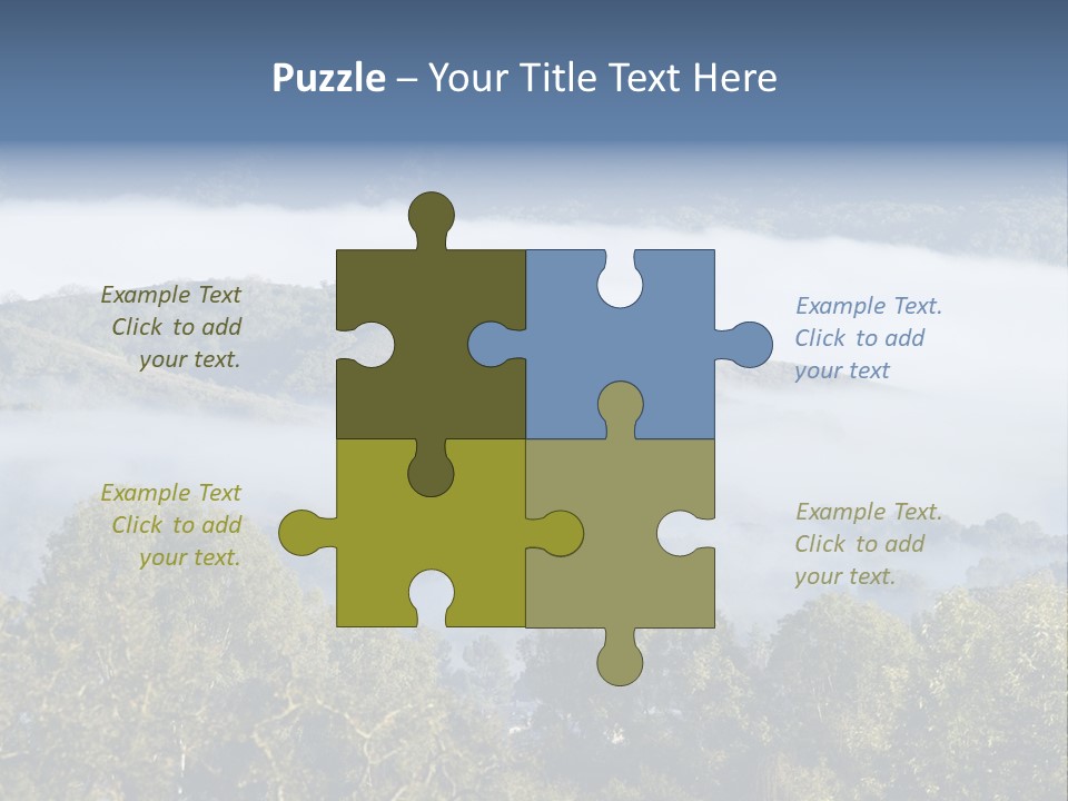 Clouds Valley Ojai Valley PowerPoint Template