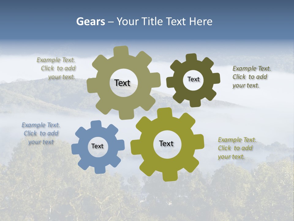 Clouds Valley Ojai Valley PowerPoint Template