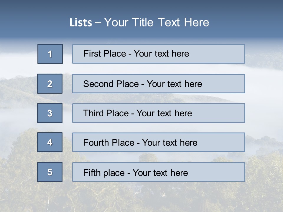 Clouds Valley Ojai Valley PowerPoint Template