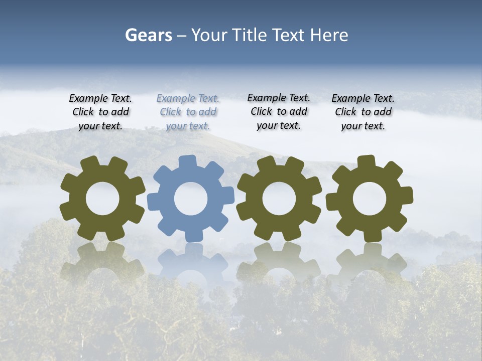 Clouds Valley Ojai Valley PowerPoint Template