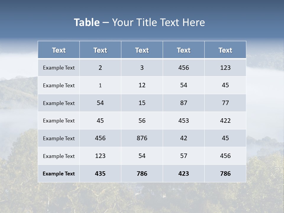 Clouds Valley Ojai Valley PowerPoint Template