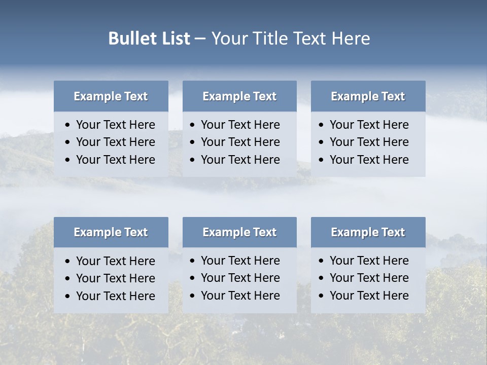 Clouds Valley Ojai Valley PowerPoint Template