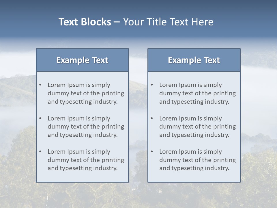 Clouds Valley Ojai Valley PowerPoint Template