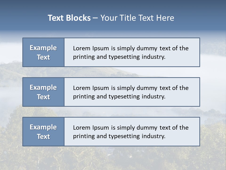 Clouds Valley Ojai Valley PowerPoint Template