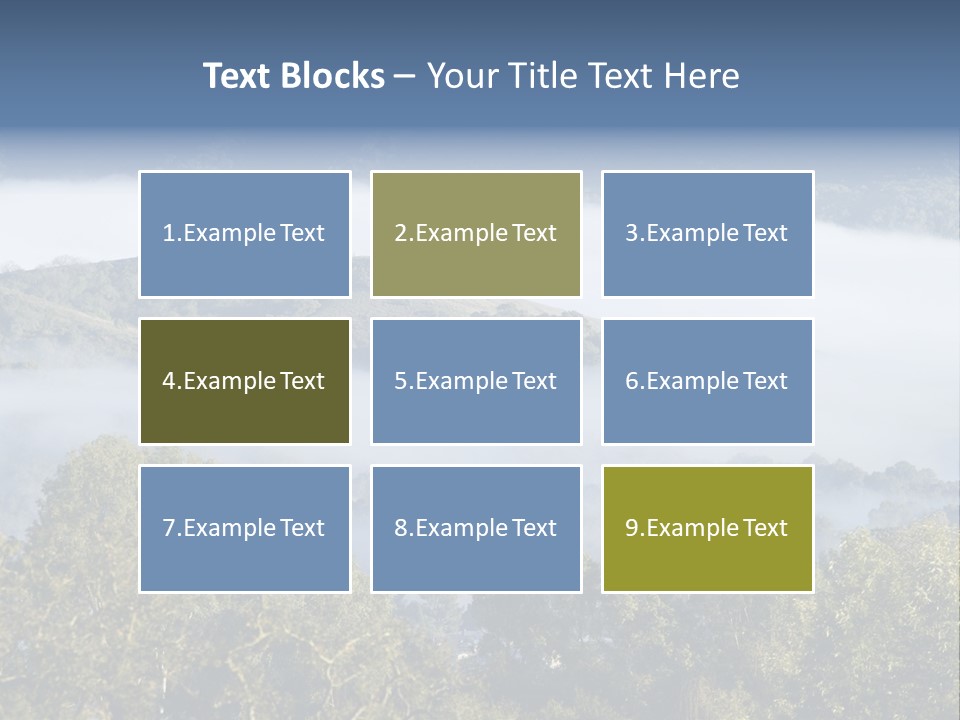 Clouds Valley Ojai Valley PowerPoint Template