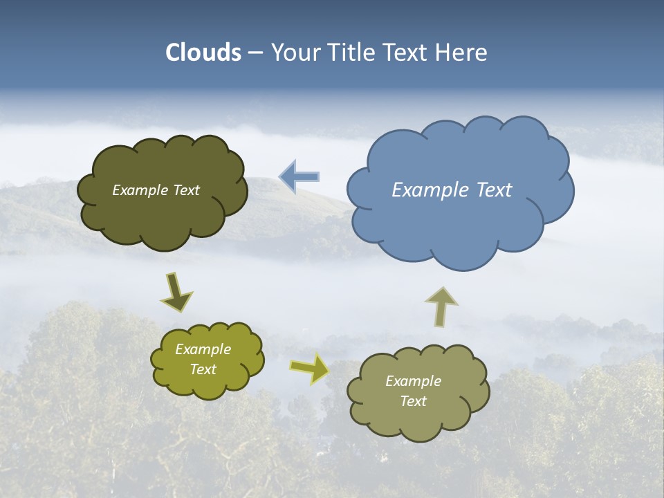Clouds Valley Ojai Valley PowerPoint Template