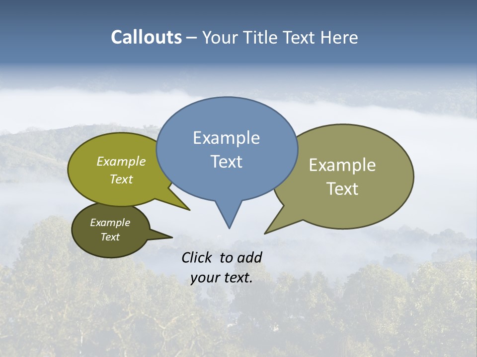 Clouds Valley Ojai Valley PowerPoint Template