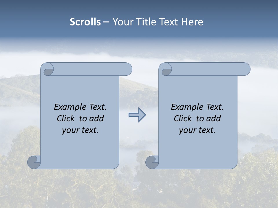 Clouds Valley Ojai Valley PowerPoint Template