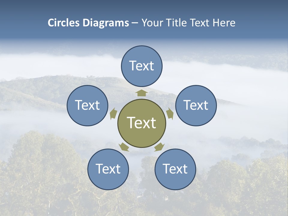 Clouds Valley Ojai Valley PowerPoint Template