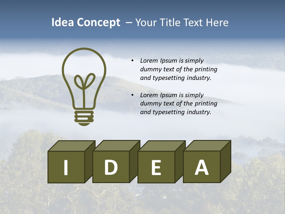 Clouds Valley Ojai Valley PowerPoint Template