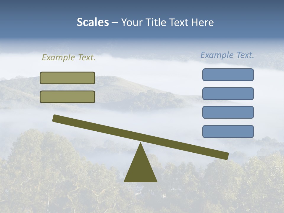 Clouds Valley Ojai Valley PowerPoint Template