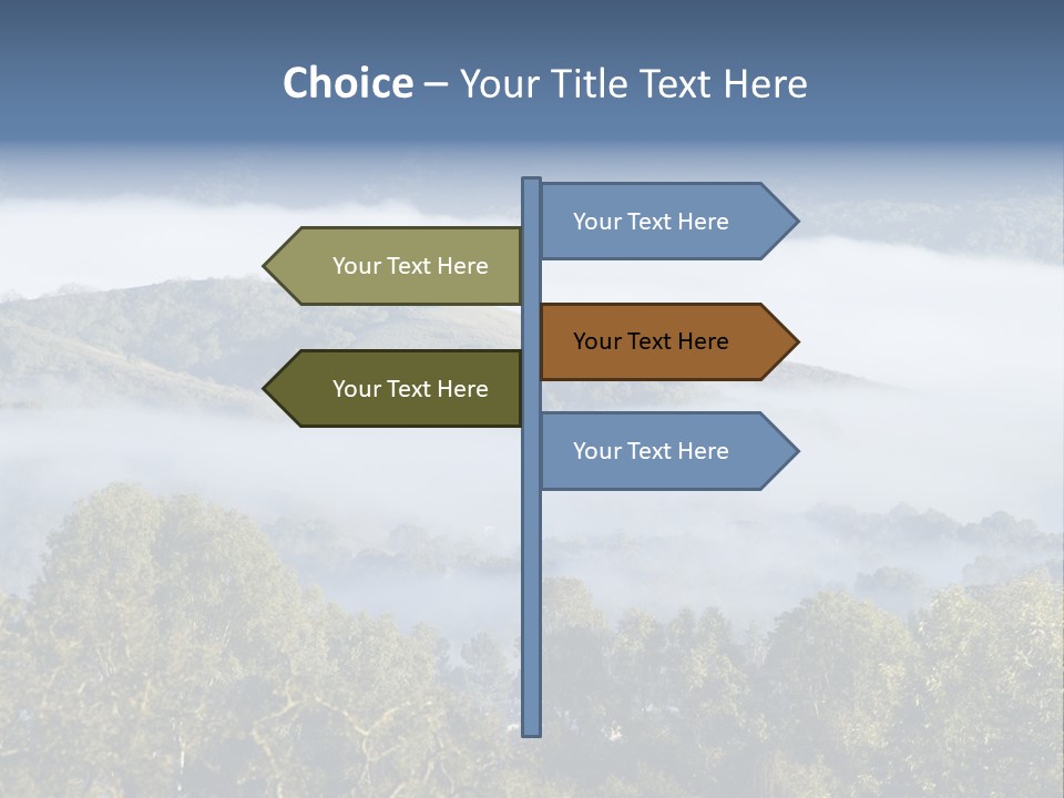 Clouds Valley Ojai Valley PowerPoint Template