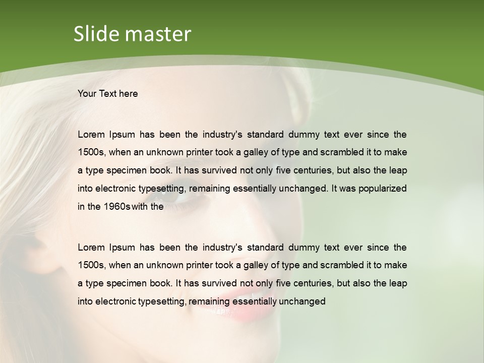 Pretty Young Attractive PowerPoint Template