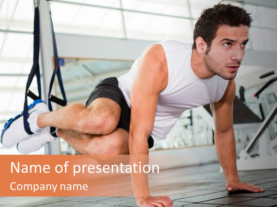 Sports Guy Strong PowerPoint Template