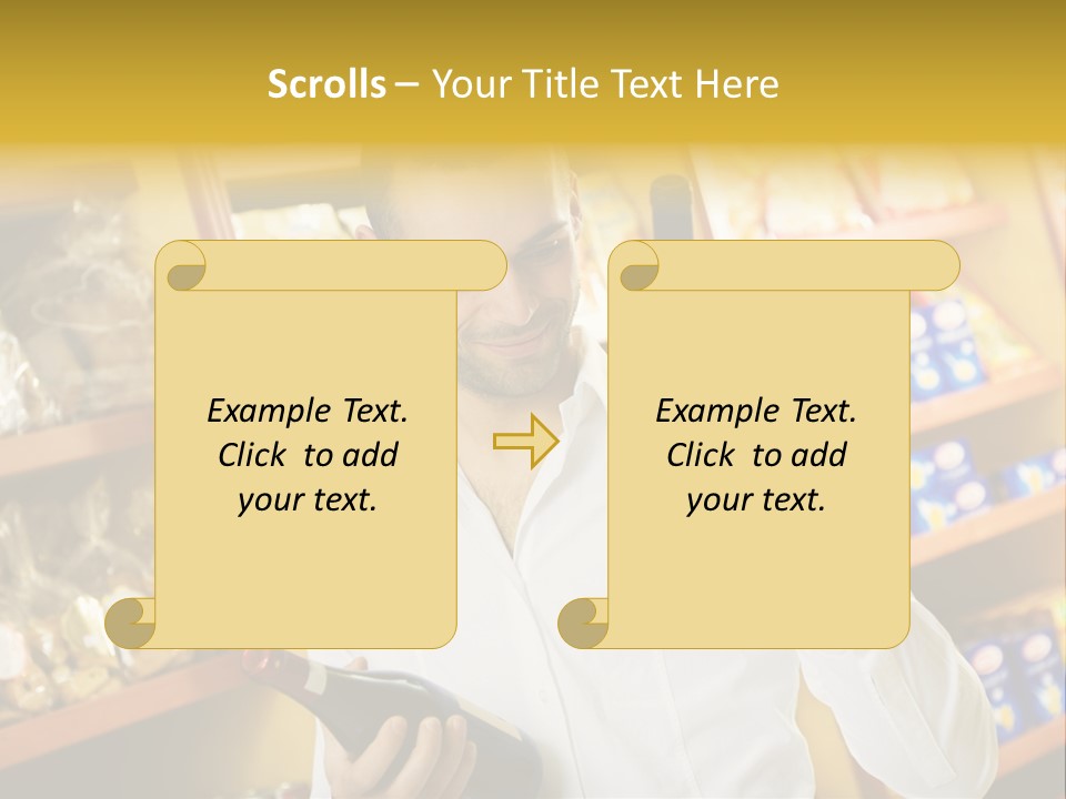 Person Hand Purchase PowerPoint Template