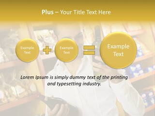 Person Hand Purchase PowerPoint Template