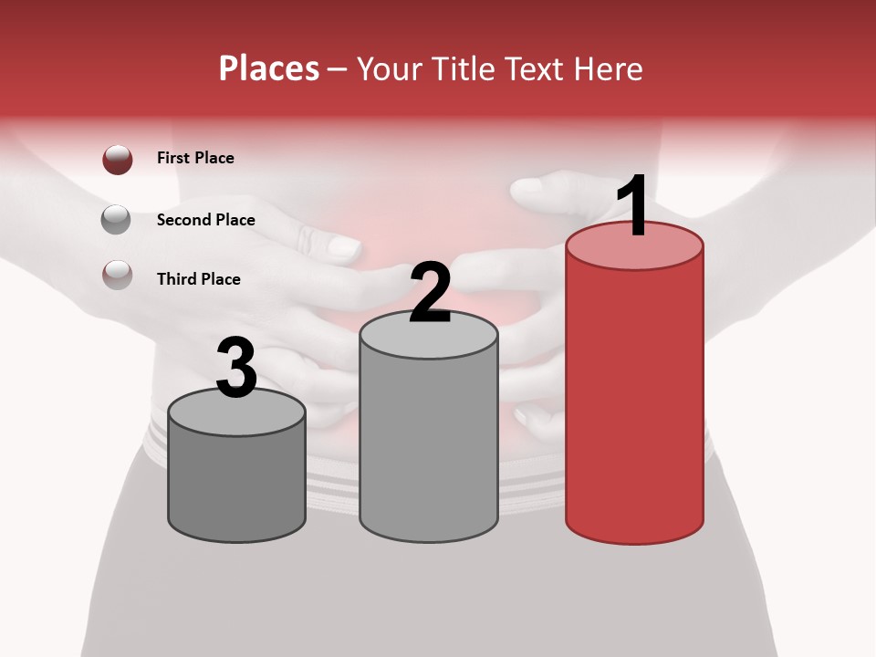Pharmacy Woman Stomachache PowerPoint Template