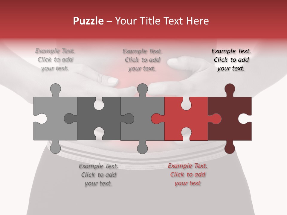 Pharmacy Woman Stomachache PowerPoint Template