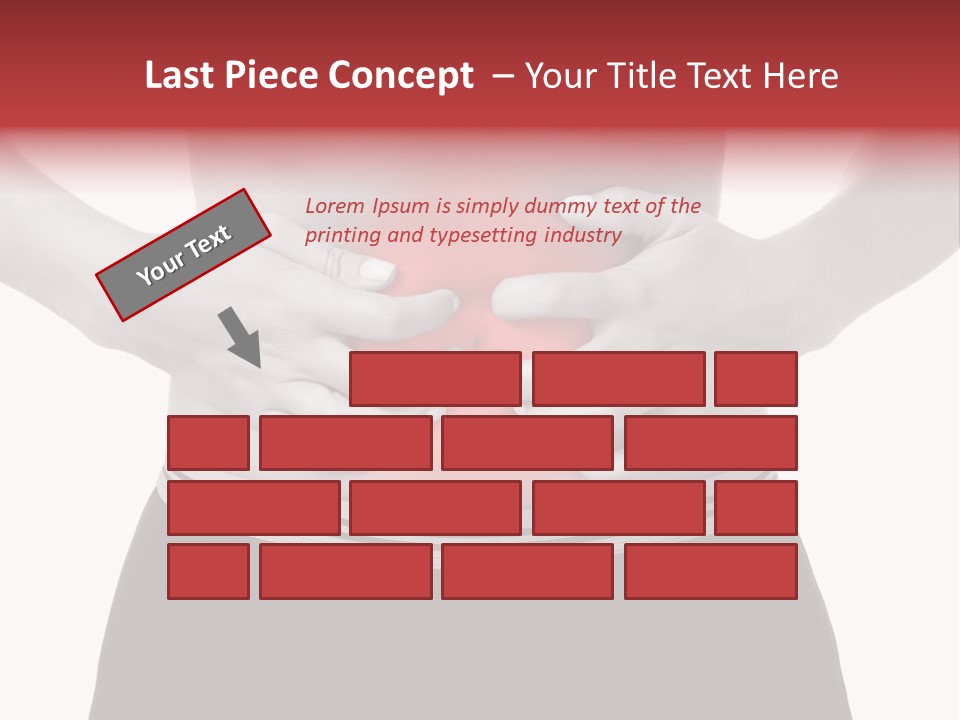 Pharmacy Woman Stomachache PowerPoint Template