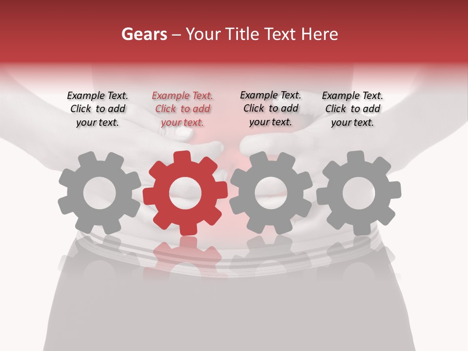 Pharmacy Woman Stomachache PowerPoint Template