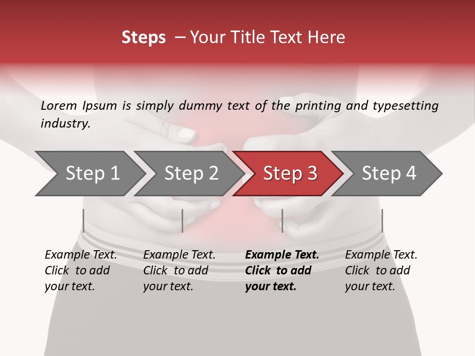 Pharmacy Woman Stomachache PowerPoint Template