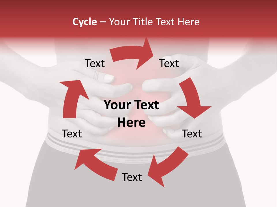Pharmacy Woman Stomachache PowerPoint Template