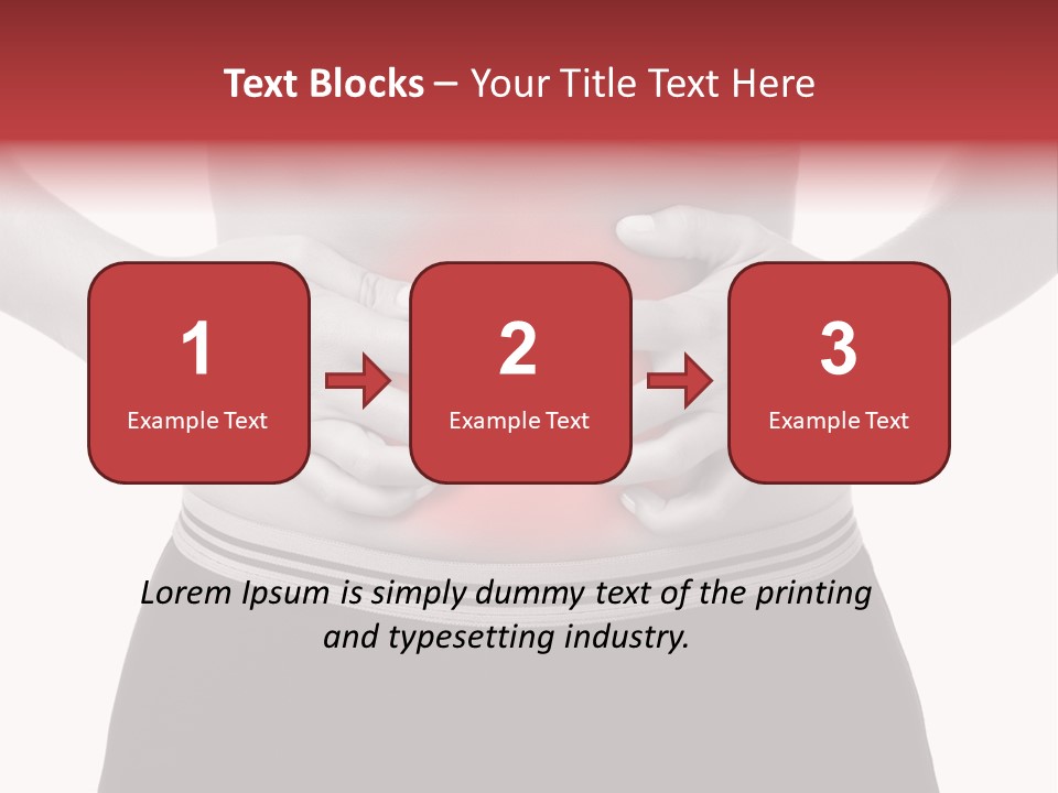 Pharmacy Woman Stomachache PowerPoint Template