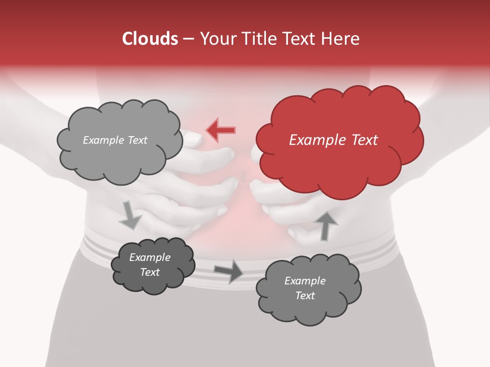 Pharmacy Woman Stomachache PowerPoint Template